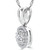 Round Diamond Double Cushion Halo Pendant Necklace in White Gold (MD210234)