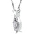 Round Diamond 3-Prong Halo Necklace in White Gold (MD230203)