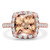 Cushion Pink Morganite & Round Diamond Cushion Halo Cocktail Engagement Ring in Rose Gold (MD190569) Cushion Pink Morganite & Round Diamond Cushion Halo Cocktail Engagement Ring in Rose Gold (MD190569)