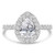 Pear Diamond Rollover Pear Halo Engagement Ring in White Gold (MD250233) Pear Diamond Rollover Pear Halo Engagement Ring in White Gold (MD250233)