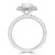 Pear Lab Created Diamond  Rollover Pear Halo Engagement Ring in White Gold with Accents (MD250278)