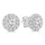 Round Lab Created Diamond  Halo Stud Earrings in White Gold (MD250396)
