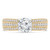 Round Diamond Three-row Solitaire with Accents Engagement Ring in Yellow Gold (MD210146)