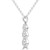 Round Diamond Three-Stone Pendant Necklace in White Gold (MD210270)