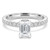 Emerald Diamond Hidden Halo Engagement Ring in White Gold (MD200440) Emerald Diamond Hidden Halo Engagement Ring in White Gold (MD200440)