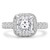 Princess Diamond vintage Rollover Halo Engagement Ring in White Gold with Accents (MD220114) Princess Diamond vintage Rollover Halo Engagement Ring in White Gold with Accents (MD220114)