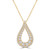 Round Diamond Teardrop Fancy Pendant Necklace in Yellow Gold (MD250332)