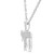 Round Diamond Pave Chai Symbolic Pendant Necklace in White Gold (MD250346)