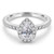 Pear Diamond Open bridge Pear Halo Engagement Ring in White Gold with Accents (MD250037) Pear Diamond Open bridge Pear Halo Engagement Ring in White Gold with Accents (MD250037)