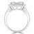 Baguette Diamond Vintage Cluster Cushion Halo Cocktail Ring in White Gold (MD190285) Baguette Diamond Vintage Cluster Cushion Halo Cocktail Ring in White Gold (MD190285)