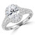 Oval Lab Created Diamond  Split-shank Halo Engagement Ring in White Gold (MD250003) Oval Lab Created Diamond  Split-shank Halo Engagement Ring in White Gold (MD250003)