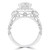 Cushion Diamond Vintage Three-Stone Halo Engagement Ring in White Gold with Accents (MD230129) Cushion Diamond Vintage Three-Stone Halo Engagement Ring in White Gold with Accents (MD230129)