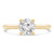 Round Diamond Cathedral Solitaire Engagement Ring in Yellow Gold (MD230133)