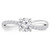 Round Diamond Twisted Solitaire with Accents Engagement Ring in White Gold (MD230061)