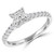 Princess Diamond Shared Prong Cathedral Solitaire with Accents Engagement Ring in White Gold (MD220175) Princess Diamond Shared Prong Cathedral Solitaire with Accents Engagement Ring in White Gold (MD220175)