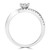 Round Diamond Bypass Solitaire with Accents Engagement Ring in White Gold (MD200504)