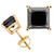 Princess Black Diamond 4-Prong Solitaire Stud Earrings in Yellow Gold (MD160412) Princess Black Diamond 4-Prong Solitaire Stud Earrings in Yellow Gold (MD160412)