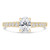 Oval Diamond Trellis Solitaire with Accents Engagement Ring in Yellow Gold (MD220227) Oval Diamond Trellis Solitaire with Accents Engagement Ring in Yellow Gold (MD220227)