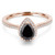 Pear Black Diamond Pear Halo Engagement Ring in Rose Gold with Accents (MD220107) Pear Black Diamond Pear Halo Engagement Ring in Rose Gold with Accents (MD220107)