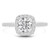 Cushion Diamond Cushion Double Prong Halo Engagement Ring in White Gold with Accents (MD200316) Cushion Diamond Cushion Double Prong Halo Engagement Ring in White Gold with Accents (MD200316)