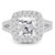 Cushion Diamond Cathedral Cushion Double Halo Engagement Ring in White Gold with Accents (MD230032) Cushion Diamond Cathedral Cushion Double Halo Engagement Ring in White Gold with Accents (MD230032)