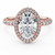 Oval Diamond Rollover Halo Engagement Ring in Rose Gold with Hidden Bridge & Basket Accents (MVSLG1612-R) Oval Diamond Rollover Halo Engagement Ring in Rose Gold with Hidden Bridge & Basket Accents (MVSLG1612-R)