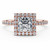 Princess Diamond Cathedral Princess Halo Engagement Ring in Rose Gold with Accents (MVSLG1610-R) Princess Diamond Cathedral Princess Halo Engagement Ring in Rose Gold with Accents (MVSLG1610-R)