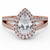 Pear Diamond Cathedral Split-shank Pear Halo Engagement Ring in Rose Gold with Hidden Halo and Bridge Accents (MVSLG1609-R) Pear Diamond Cathedral Split-shank Pear Halo Engagement Ring in Rose Gold with Hidden Halo and Bridge Accents (MVSLG1609-R)