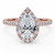 Pear Diamond Cathedral Pear Halo Engagement Ring in Rose Gold (MVSLG1608-R) Pear Diamond Cathedral Pear Halo Engagement Ring in Rose Gold (MVSLG1608-R)