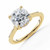 Cushion Diamond Hidden Halo Solitaire with Accents Engagement Ring in Yellow Gold with Accented Bridge (MVSLG1606-Y) Cushion Diamond Hidden Halo Solitaire with Accents Engagement Ring in Yellow Gold with Accented Bridge (MVSLG1606-Y)
