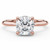 Cushion Diamond Hidden Halo Solitaire with Accents Engagement Ring in Rose Gold with Accented Bridge (MVSLG1606-R) Cushion Diamond Hidden Halo Solitaire with Accents Engagement Ring in Rose Gold with Accented Bridge (MVSLG1606-R)