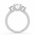 Oval Diamond Three-Stone Engagement Ring in White Gold with Accents (MVSX1053-W)