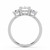 Cushion Diamond Three-Stone Engagement Ring in White Gold (MVSLG1604-W) Cushion Diamond Three-Stone Engagement Ring in White Gold (MVSLG1604-W)