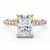 Radiant Diamond High Set Solitaire with Accents Engagement Ring in Yellow Gold (MVSLG1603-Y)