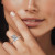 Radiant Diamond High Set Solitaire with Accents Engagement Ring in White Gold (MVSLG1603-W)