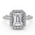 Emerald Diamond 4-Prong Accented Crossover Bridge Halo Engagement Ring in White Gold (MVSLG1587-W) Emerald Diamond 4-Prong Accented Crossover Bridge Halo Engagement Ring in White Gold (MVSLG1587-W)