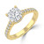 Cushion Diamond 4-Prong Catheral Solitaire with Accents Engagement Ring in Yellow Gold with Hidden Halo and Accents (MVSLG1581-Y) Cushion Diamond 4-Prong Catheral Solitaire with Accents Engagement Ring in Yellow Gold with Hidden Halo and Accents (MVSLG1581-Y)