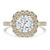Cushion Diamond 4-Prong Open Bridge Halo Engagement Ring in Yellow Gold (MVSLG1573-Y) Cushion Diamond 4-Prong Open Bridge Halo Engagement Ring in Yellow Gold (MVSLG1573-Y)