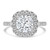 Cushion Diamond 4-Prong Open Bridge Halo Engagement Ring in White Gold (MVSLG1573-W) Cushion Diamond 4-Prong Open Bridge Halo Engagement Ring in White Gold (MVSLG1573-W)
