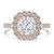 Cushion Diamond 4-Prong Open Bridge Halo Engagement Ring in Rose Gold (MVSLG1573-R) Cushion Diamond 4-Prong Open Bridge Halo Engagement Ring in Rose Gold (MVSLG1573-R)