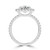 Pear Diamond 3-Prong Open Bridge Halo Engagement Ring in White Gold (MVSLG1572-W)