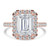 Emerald Diamond 4-Prong Open Bridge Halo Engagement Ring in Rose Gold (MVSLG1571-R) Emerald Diamond 4-Prong Open Bridge Halo Engagement Ring in Rose Gold (MVSLG1571-R)