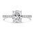Cushion Diamond 4-Prong Cathedral Solitaire with Accents Engagement Ring in White Gold with Hidden Halo (MVSLG1565-W) Cushion Diamond 4-Prong Cathedral Solitaire with Accents Engagement Ring in White Gold with Hidden Halo (MVSLG1565-W)