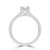 Cushion Diamond 4-Prong Cathedral Solitaire with Accents Engagement Ring in White Gold with Hidden Halo (MVSLG1565-W) Cushion Diamond 4-Prong Cathedral Solitaire with Accents Engagement Ring in White Gold with Hidden Halo (MVSLG1565-W)