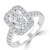 Radiant Diamond 4-Prong Cathedral Halo Engagement Ring in White Gold (MVSLG1561-W)
