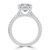 Radiant Diamond 4-Prong 3-Row Pave Cathedral Solitaire with Accents Engagement Ring in White Gold with Hidden Halo and Accented Bridge (MVSLG1560-W) Radiant Diamond 4-Prong 3-Row Pave Cathedral Solitaire with Accents Engagement Ring in White Gold with Hidden Halo and Accented Bridge (MVSLG1560-W)