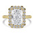 Radiant Diamond 4-Prong Open Bridge Halo Engagement Ring in Yellow Gold (MVSLG1559-Y) Radiant Diamond 4-Prong Open Bridge Halo Engagement Ring in Yellow Gold (MVSLG1559-Y)