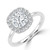Cushion Diamond 4-Prong Open Bridge Halo Engagement Ring in White Gold (MVSLG1556-W) Cushion Diamond 4-Prong Open Bridge Halo Engagement Ring in White Gold (MVSLG1556-W)