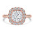 Cushion Diamond 4-Prong Open Bridge Halo Engagement Ring in Rose Gold (MVSLG1556-R) Cushion Diamond 4-Prong Open Bridge Halo Engagement Ring in Rose Gold (MVSLG1556-R)