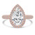 Pear Diamond 4-Prong 3-Row Pave Cathedral Halo Engagement Ring in Rose Gold (MVSLG1551-R) Pear Diamond 4-Prong 3-Row Pave Cathedral Halo Engagement Ring in Rose Gold (MVSLG1551-R)